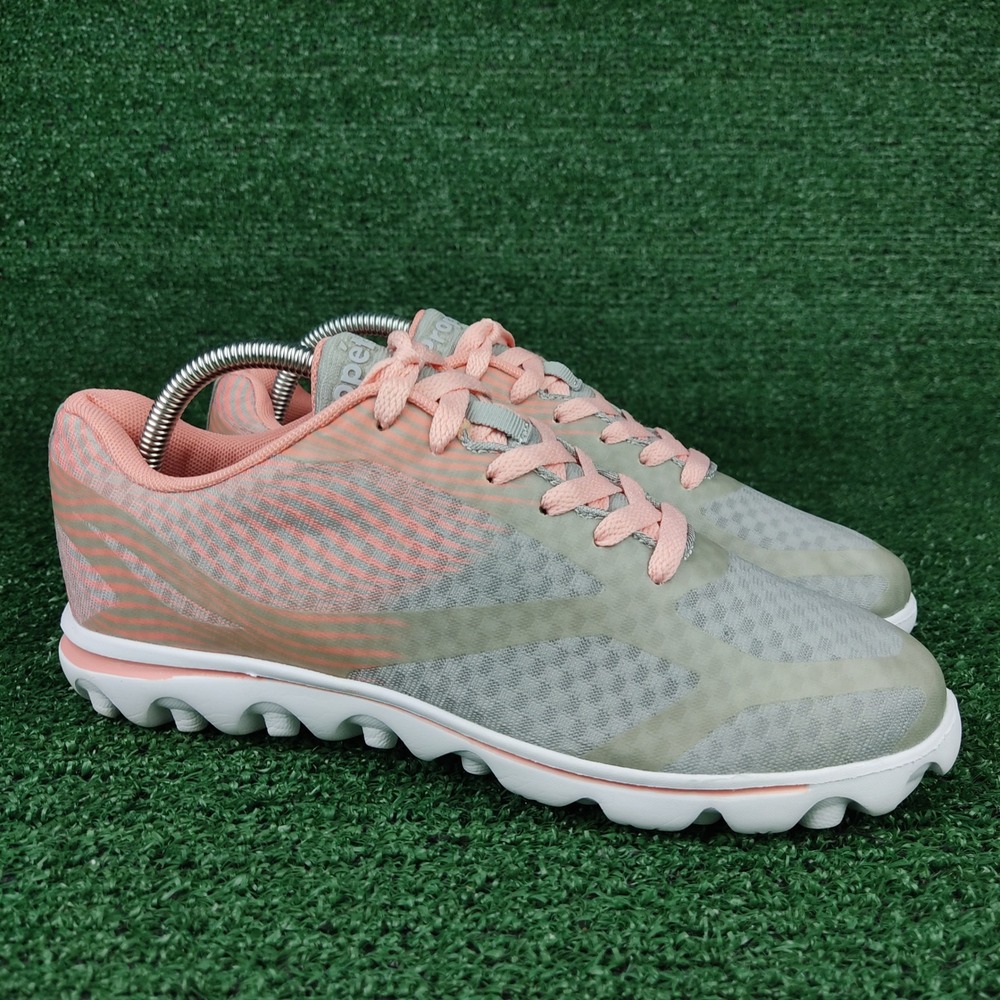 Propet Sneakers Womens 9 W Grey Coral Rejuve Walker WAR002M Athletic Mesh Shoes